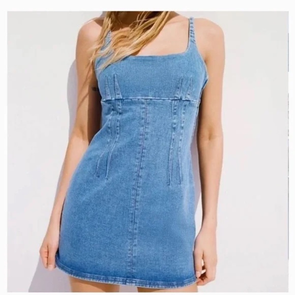 BDG urban outfitters Light Blue Denim Mini Dress small s nwot